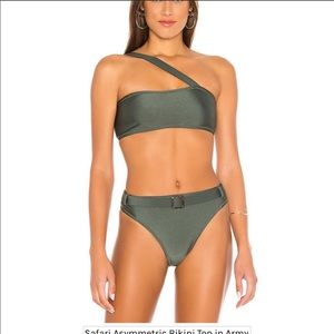 LNA Safari One Shoulder Bikini Set Revolve size S